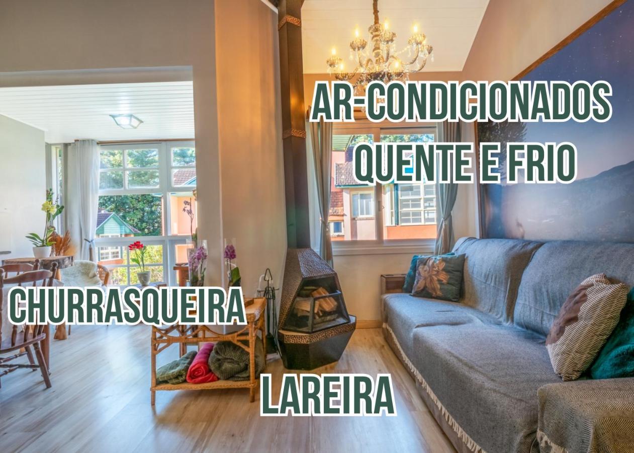 Belissimo Duplex A 500M Lago Neg 3Q 4Bikes Churrasq Lareira Ar Qf Gramado Exterior foto