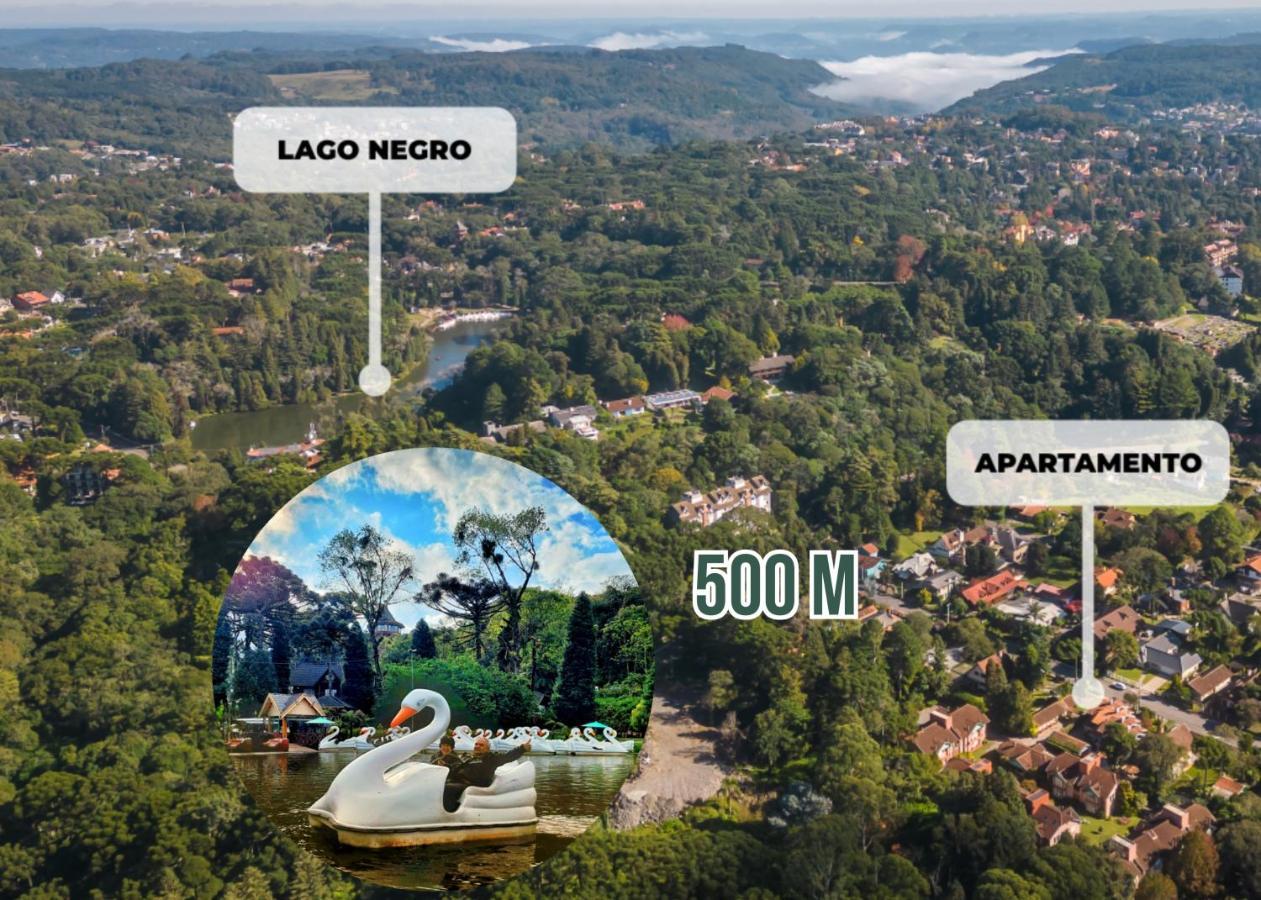 Belissimo Duplex A 500M Lago Neg 3Q 4Bikes Churrasq Lareira Ar Qf Gramado Exterior foto